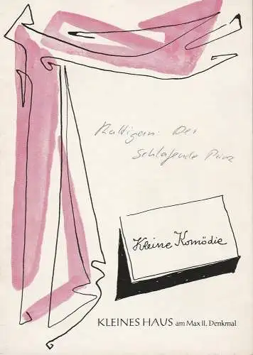 Kleine Komödie, Kleines Haus am Max II. Denkmal, Gerhard Metzner: Programmheft Der schlafende Prinz. Komödie von Terence Rattigan Heft 2 Ausgabe 1 Spielzeit 1961 / 62 Nov. / Dez. 1961 (18). 