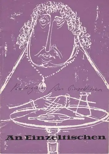Renaissance Theater Berlin, Kurt Raeck: Programmheft AN EINZELTISCHEN von Terence Rattigan Oktober 1957 (18). 
