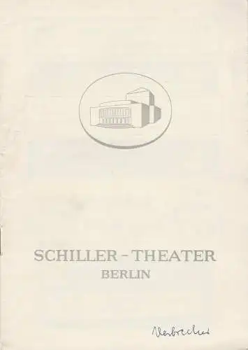 Schiller Theater Berlin, Boleslaw Barlog, Albert Beßler: Programmheft Die Verbrecher. Schauspiel von Ferdinand Bruckner. Spielzeit 1957 / 58 Heft 71 (18). 