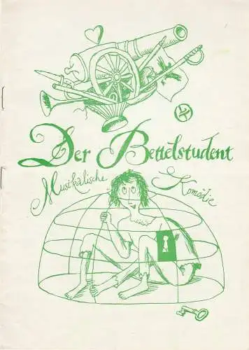 Leipziger Theater, Karl Kayser, Christoph Hamm, Eginhard Röhlig, Volker Wendt: Programmheft Der Bettelstudent. Operette von Carl Millöcker Spielzeit 1975 - 76 Heft 25 (18). 