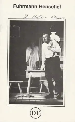 Deutsches Theater in Göttingen, Günther Fleckenstein, Norbert Baensch: Programmheft Fuhrmann Henschel. Schauspiel von Gerhart Hauptmann Spielzeit 1980 / 81 Heft 480 (18). 