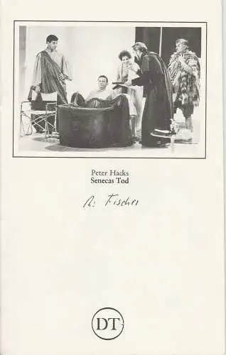 Deutsches Theater in Göttingen, Günther Fleckenstein, Norbert Baensch: Programmheft SENECAS TOD. Schauspiel von Peter Hacks Spielzeit 1981 / 82 Heft 492 (18). 