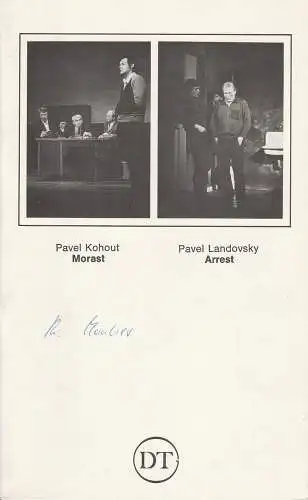 Deutsches Theater in Göttingen, Günther Fleckenstein, Norbert Baensch: Programmheft Uraufführung MORAST von Pavel Kohout / ARREST von Pavel Landovsky Spielzeit 1981 / 82 Heft 500 (18). 