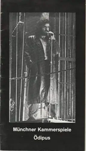 Münchner Kammerspiele, Hans-Reinhard Müller, Wolfgang Zimmermann: Programmheft Sophokles: ÖDIPUS. Premiere 11. Dezember 1977 Spielzeit 1977 / 78 Heft 3 (18). 