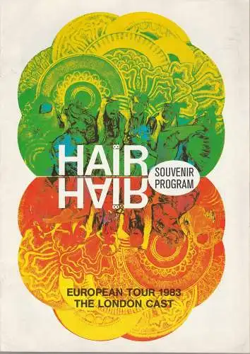 Till Polla, Scala Theatro Massagno: Programmheft HAIR Musical. Souvenir Program European Tour 1983 The London Cast (18). 