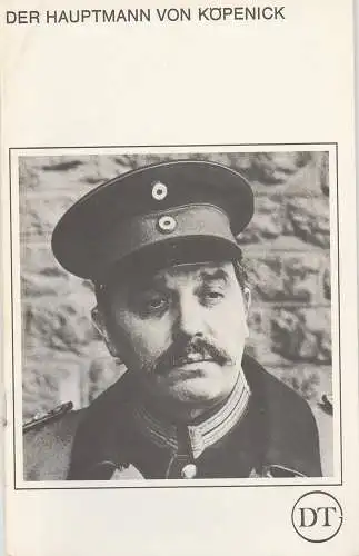 Deutsches Theater in Göttingen, Günther Fleckenstein, Norbert Baensch: Programmheft Der Hauptmann von Köpenick. Ein deutsches Märchen von Carl Zuckmayer Spielzeit 1977 / 78 Heft 442 (18). 
