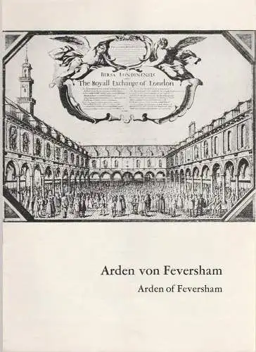 Schaubühne am Halleschen Ufer, Leni Langenscheidt, Jürgen Schitthelm, Klaus Weiffenbach: Programmheft Arden von Feversham. Ein bürgerliches Mord-Stück. Premiere 10. und 22. November 1963 (18). 