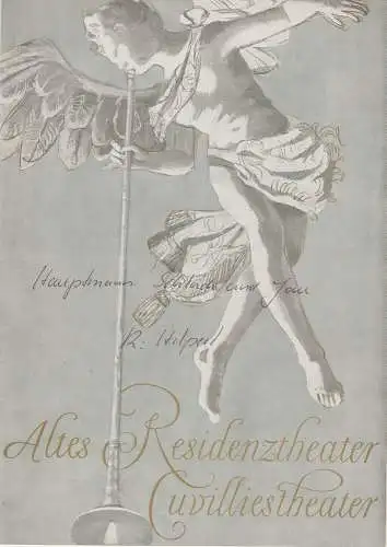 Altes Residenztheater Cuvillies-Theater, Helmut Henrichs, Blätter des Bayerischen Staatsschauspiels: Programmheft Schluck und Jau von Gerhart Hauptmann. Premiere 22. Dezember 1962 (18). 
