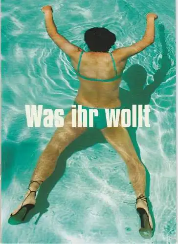 Münchner Volkstheater, Christian Stückl, Volker Bürger: Programmheft Was ihr wollt von William Shakespeare. Premiere am 19. Februar 2004 ( Twelfth Night, or What you Will ) Spielzeit 2003 / 2004 Heft 4 (18). 