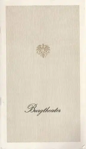 Österreichischer Bundestheaterverband, Burgtheater Wien, Erika Zabrsa, Lothar Knessl: Programmheft Professor Bernhardi. Komödie von Arthur Schnitzler. Premiere 26. März 1981 Saison 1980 / 81 Heft 6 (18). 