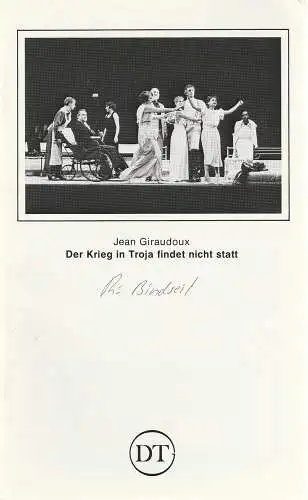 Deutsches Theater in Göttingen, Günther Fleckenstein, Norbert Baensch: Programmheft Jean Giraudoux: Der Krieg in Troja findet nicht statt Spielzeit 1984 / 85 Heft 535 (18). 