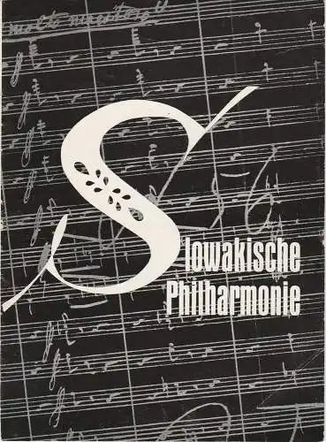 Konzertdirektion Landgraf: Programmheft SLOWAKSICHE PHILHARMONIE (18). 