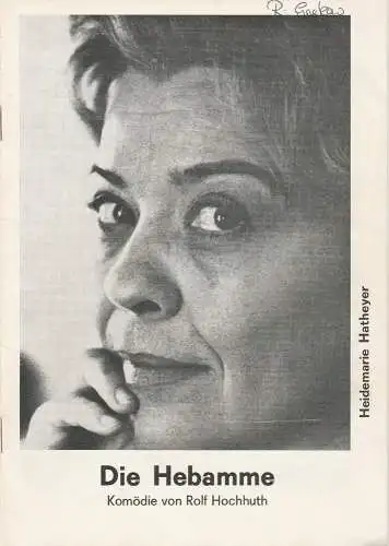 Schweizer Tournee-Theater: Programmheft Die Hebamme. Komödie von Rolf Hochhuth Spielzeit 1974 / 75 (18). 