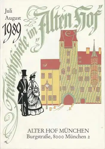 Münchner Ludwig Thoma Theater: Programmheft Freilicht Sommerspiele im Alten Hof 1989 (18). 