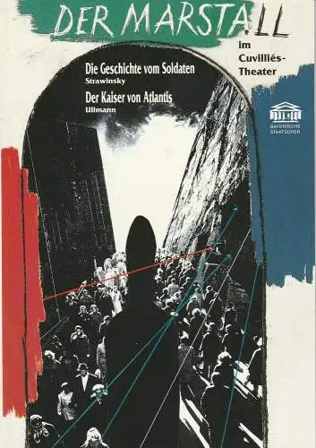 Bayerische Staatsoper, Wolfgang Sawallisch, Hanspeter Krellmann, Krista Thiele: Programmheft Die Geschichte vom Soldaten / Der Kaiser von Atlantis. Premiere 3. Dezember 1992 Cuvillies-Theater Spielzeit 1992 / 93 (18). 