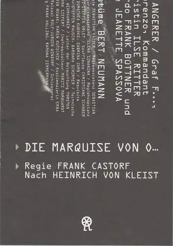 Volksbühne am Rosa-Luxemburg-Platz, Sebastian Kaiser: Programmheft Heinrich von Kleist: DIE MARQUISE VON O Premiere 03.03.2012 (18). 