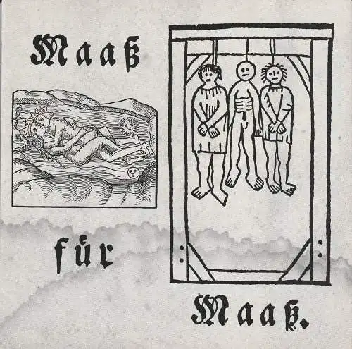 Stadttheater Luzern, Ulrich Meyer, Urs Birchner, Marianne Parmiggiani, Eugen Bachmann: Programmheft William Shakespeare: MASS FÜR MASS Premiere 30. März 1978 Spielzeit 1977 / 78 (18). 