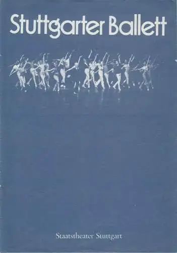 Künstler-Agentur der DDR, Karin Feister: Programmheft BALLETTABEND Stuttgarter Ballett - Gastspiel in Karl-Marx-Stadt Opernhaus 5. Oktober 1986 (18). 