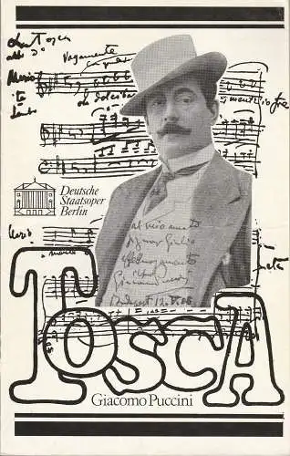 Deutsche Staatsoper Berlin DDR, Werner Otto, Wolfgang Jerzak, Rolf Kanzler: Programmheft Giacomo Puccini TOSCA (18). 
