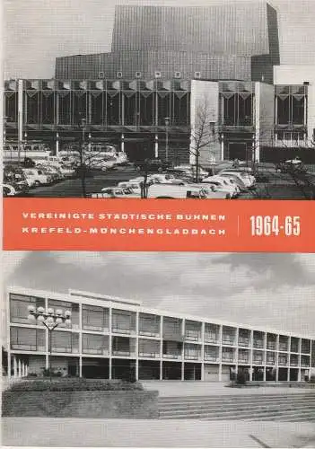 Vereinigte Städtische Bühnen Krefeld-Mönchengladbach, Herbert Decker, Walter Eichner, Hermann Koch: Programmheft William Shakespeare DER KAUFMANN VON VENEDIG 10. Oktober 1964  Spielzeit 1964 / 65 Heft 4 (18). 