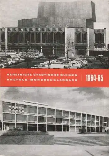 Vereinigte Städtische Bühnen Krefeld-Mönchengladbach, Herbert Decker, Walter Eichner, Hermann Koch: Programmheft George Bernard Shaw DIE HEILIGE JOHANNA 30. Januar 1965 Spielzeit 1964 / 65 Heft 13 (18). 