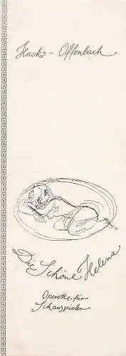 Landestheater Halle, Barbara Stroff, Michael Fincke, Beate Rechn: Programmheft Jacques Offenbach DIE SCHÖNE HELENA Premiere 7. April 1977 Theater des Friedens Spielzeit 1976 / 77 Heft 13 (18). 