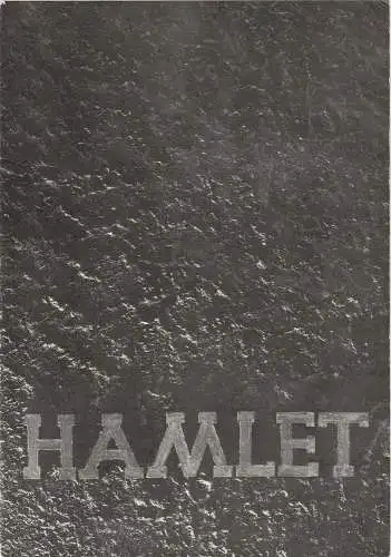 Stadttheater Zittau, Hubertus Methe, Karlheinz Baumgärtel: Programmheft William Shakespeare HAMLET Spielzeit 1958 / 59 (18). 