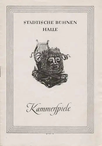 Städtische Bühnen Halle, Wilhelm Gröhl: Programmheft Gioachino Antonio Rossini DER BARBIER VON SEVILLA Kammerspiele 1951 (18). 