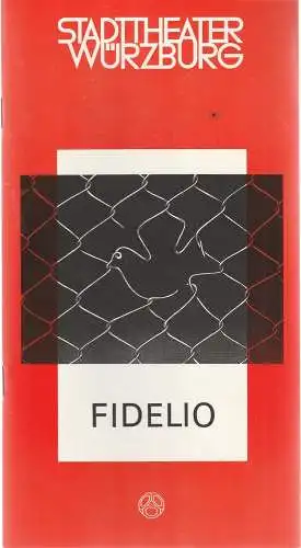 Stadttheater Würzburg, Joachim von Groeling, Barbara Masson: Programmheft Ludwig van Beethoven FIDELIO Premiere 24. Oktober 1980 Spielzeit 1980 / 81 Heft 1 (18). 
