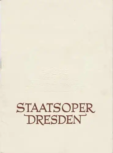 Staatsoper Dresden, Heinrich Allmeroth, Eberhard Sprink, Jürgen Beythien: Programmheft DIE NACHTIGALL. Ballett von Helmut Schreiber Spielzeit 1958 / 1959 Reihe B Nr. 1 (18). 