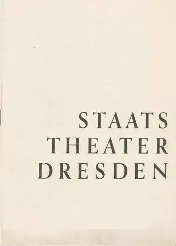 Staatsschauspiel Dresden, Heinrich Allmeroth, Eberhard Sprink, Ellen Pomikalko: Programmheft TORQUATO TASSO. Schauspiel von Johann Wolfgang Goethe Spielzeit 1960 / 61 (18). 