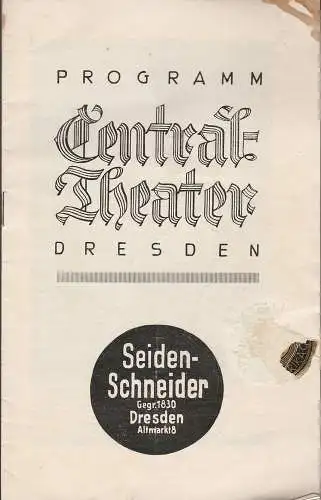 Central-Theater Dresden, Ursula Richter ( Fotos ): Programmheft DIE DREI MUSKETIERE (18). 