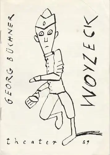 Friedrichstadtpalast , Reinhold Stövesand, Jörg Mihan, Volker Pfüller, Kleine Bühne DAS EI, Theater 89: Programmheft Georg Büchner WOYZECK Premiere 4. Februar 1990 im JoJo-Klub Berlin DDR (18). 