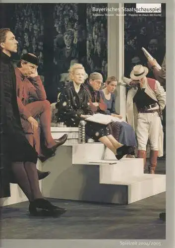 Bayerisches Staatsschauspiel, Gunnar Klattenhoff, Thomas Dashuber ( Fotos ), Oda Sternberg ( Fotos Seite 40 , 41 ): Programmheft Residenz Theater Martall Theater im Haus der Kunst Spielzeit 2004 / 2005 Spielzeitheft (18). 