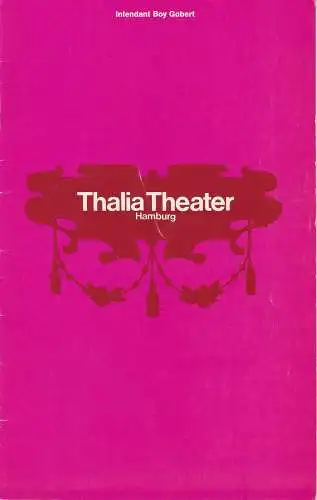 Thalia Theater Hamburg, Boy Gobert, Hannelore Gerber, Rosemarie Clausen ( Szenenfotos ): Programmheft Slawomir Mrozek WATZLAFF ODER ALLES THEATER Spielzeit 1969 / 70 Heft 11 (18). 