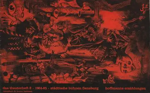 Städtische Bühnen Flensburg, Benno Hattesen: Programmheft Jacques Offenbach HOFFMANNS ERZÄHLUNGEN Spielzeit 1964 - 65 Das Theaterheft 2 (18). 