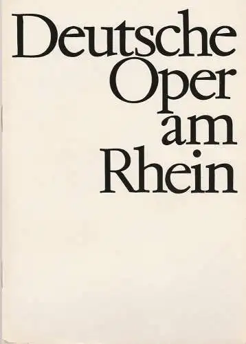 Deutsche Oper am Rhein, Theatergemeinschaft Düsseldorf - Duisburg, Grischa Barfuss, Rolf Trouwborst, Manfred von Stein: Programmheft Wolfgang Amadeus Mozart DON GIOVANNI Premiere 13. September 1966 Spielzeit 1966 / 67 (18). 