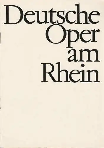 Deutsche Oper am Rhein, Theatergemeinschaft Düsseldorf - Duisburg, Grischa Barfuss, Rolf Trouwborst, Manfred von Stein: Programmheft Giacomo Puccini LA BOHEME Premiere 10. September 1967 Spielzeit 1967 / 68 (18). 