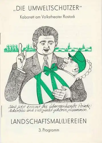 Die Umweltschützer, Kabarett am Volkstheater Rostock, DDR - Kabarett: Programmheft 3. Programm LANDSCHAFTSMAL(L)EREIEN. Premiere 10. Juli 1982 (18). 