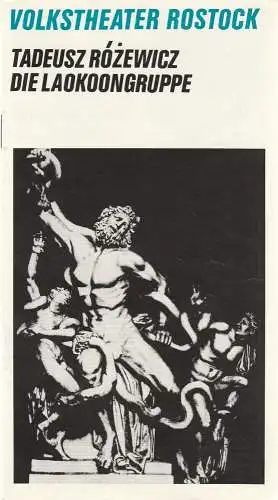 Volkstheater Rostock DDR, Hanns Anselm Perten, Helga Thieme: Programmheft DIE LAOKOONGRUPPE von Tadeusz Rozewicz Premiere 9. Oktober 1975 Spielzeit 1975 / 76 (18). 