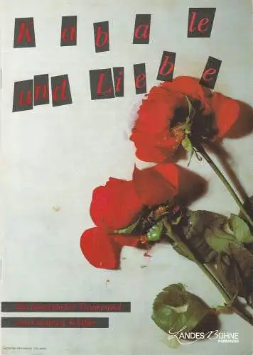 Landesbühne Hannover, Reinhold Rüdiger, Achin Köweker, Harald Blaschke, Arnold Krüger ( Szenenfotos ): Programmheft KABALE UND LIEBE. Ein bürgerliches Trauerspiel von Friedrich Schiller Spielzeit 1991 / 92 Heft 1 (18). 