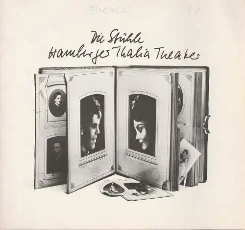 Hamburger Thalia Theater, Boy Gobert, Peter Müller-Buchow, Hans Meyer-Veden, Renate Rudi ( Probenfotos ): Programmheft Eugene Ionesco DIE STÜHLE Premiere 15. Oktober 1977 Spielzeit 1977 / 78 (18). 