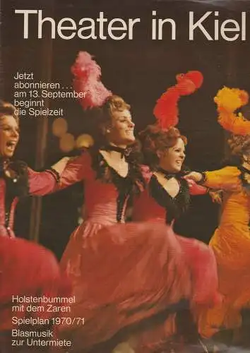 Bühnen der Landeshauptstadt Kiel, Joachim Klaiber, Mario Krüger: THEATER IN KIEL Spielplan 1970 / 71 (18). 