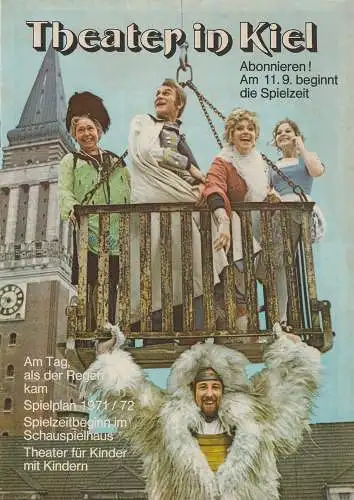 Bühnen der Landeshauptstadt Kiel, Joachim Klaiber, Mario Krüger: THEATER IN KIEL Sonderausgabe 1971 / 72 (18). 