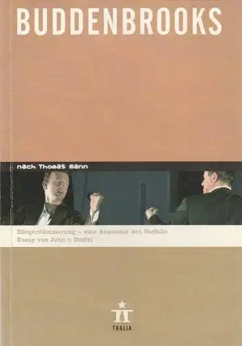 Thalia Theater Hamburg, Ulrich Khuon, Ludwig von Otting, Sonja Anders, Heinz-Werner Köster, John von Düffel: Programmheft Uraufführung Thomas Mann BUDDENBROOKS 3. Dezember 2005 Spielzeit 2005 / 2006 Nr. 58 (18). 