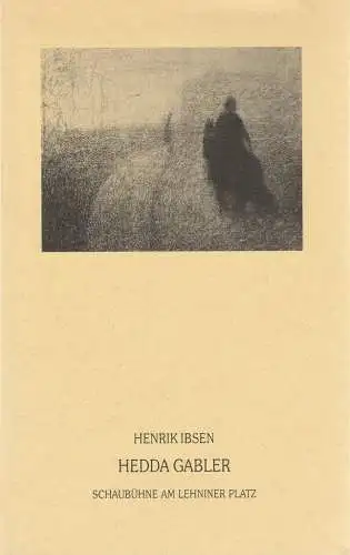 Schaubühne am Lehniner Platz, Wolfgang Wiens: Programmheft Henrik Ibsen HEDDA GABLER Premiere 14. Dezember 1993 Spielzeit 1993 / 1994 (18). 