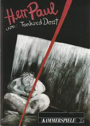 Deutsches Theater und Kammerspiele Berlin, Thomas Langhoff, Maik Hamburger, Heinz Rohloff: Programmheft Tankred Dorst HERR PAUL Premiere 26. März 1994 Kammerspiele Spielzeit 1993 / 94 (18). 