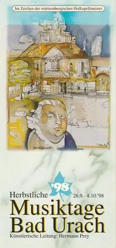 Herbstliche Musiktage Bad Urach, Christian Lange, Andreas Schüle, Lisa Ostertag, jana Lißner: Programmheft Herbstliche Musiktage Bad Urach 26.9. - 4.10.1998 (18). 