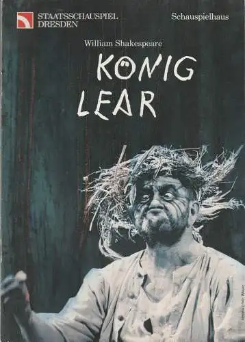 Staatsschauspiel Dresden, Dieter Görne, Johannes Richter, Wolfgang Hennig, Hans-Ludwig Böhme ( Probenfotos ): Programmheft William Shakespeare KÖNIG LEAR Premiere 6. September 1992 Schauspielhaus (18). 