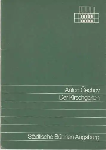 Städtische Bühnen Augsburg, Helge Thoma, Helmar von Hanstein, Jörg Dossmann, Heike Howind: Programmheft Anton Cechov DER KIRSCHGARTEN Premiere 24. Januar 1988 Spielzeit 1987 / 88 Heft 8 (18). 